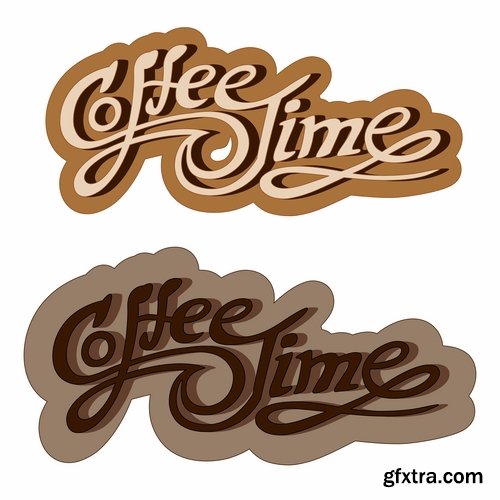 Collection of coffee grains drink vector image 25 EPS