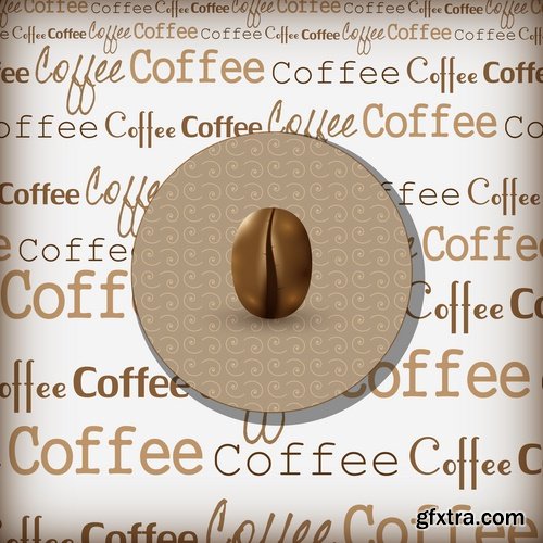 Collection of coffee grains drink vector image 25 EPS