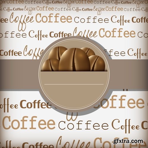 Collection of coffee grains drink vector image 25 EPS