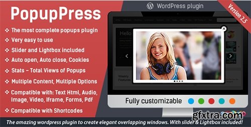 CodeCanyon - PopupPress v2.5.4 - Popups with Slider & Lightbox for WordPress - 5197157