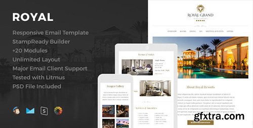 ThemeForest - Royal v1.1 - Responsive Email Template + Online Editor - 12296189