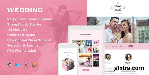 ThemeForest - Wedding v1.0 - Responsive Email Template + Online Editor - 16174391