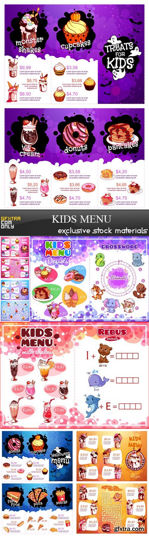 Kids Menu - 7 EPS