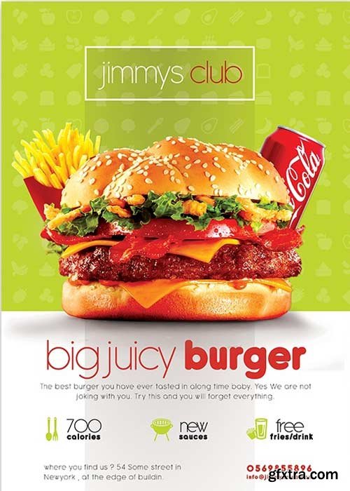 Burger Flyer Template V5 PSD Template