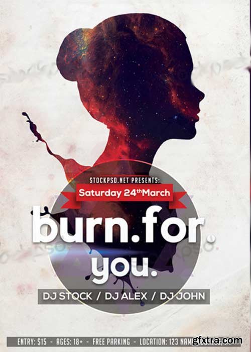 Burn for You V7 PSD Flyer