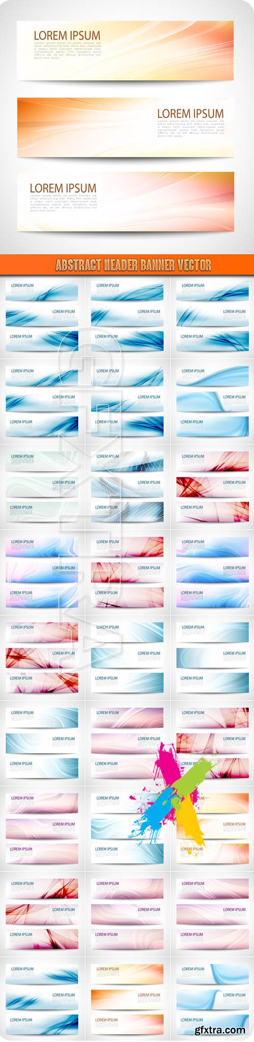 Abstract header banner vector