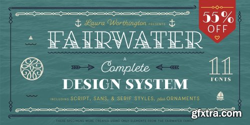 Fairwater Font Family - 18 Fonts