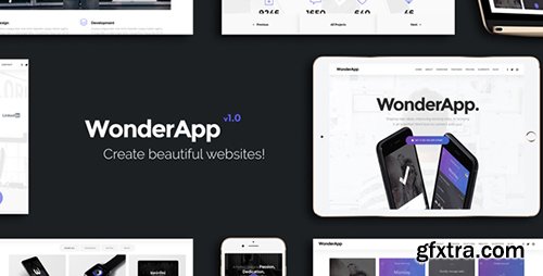 ThemeForest - WonderApp v1.0 - Responsive Multi-Purpose Landing Page - 17967294