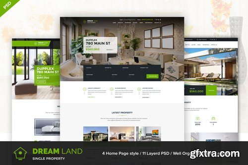 DREAM LAND - Single & Multi Property PSD Template