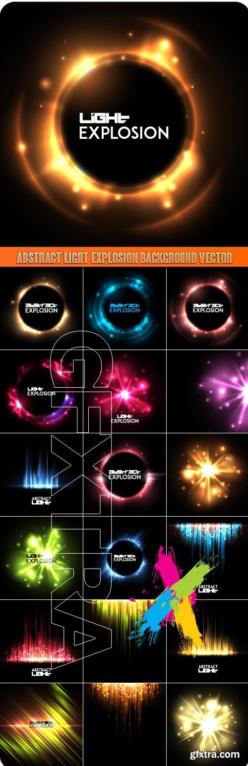 Abstract light explosion background vector