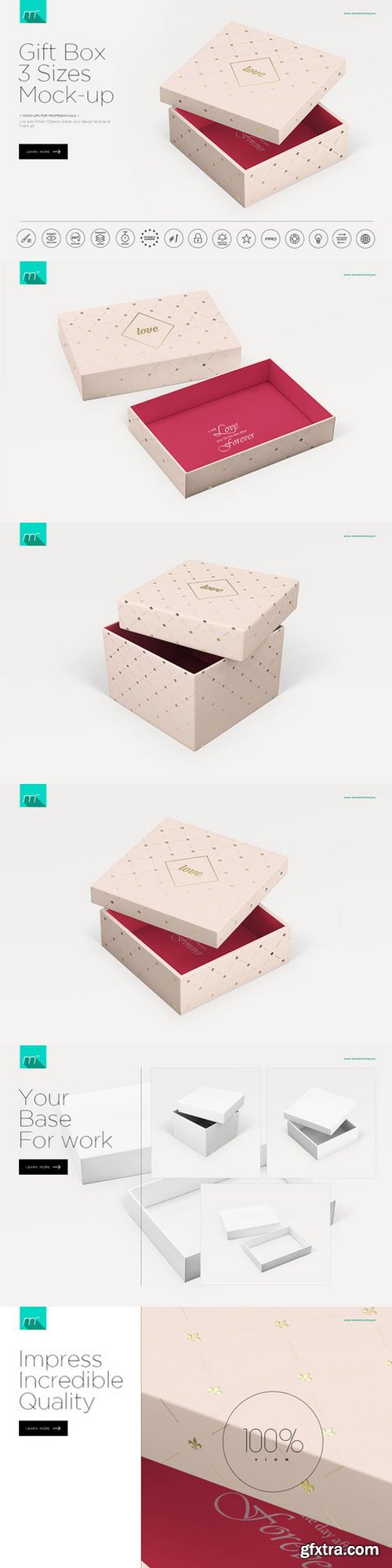 CM - Gift Box 3 Sizes Mock-up 908049