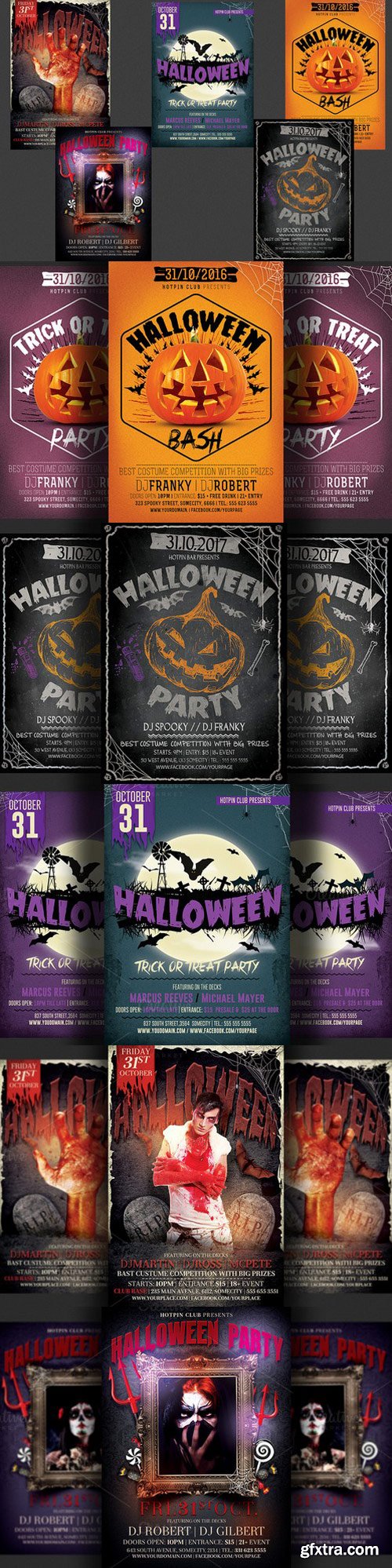 CM - Halloween Party Flyer Bundle 911343