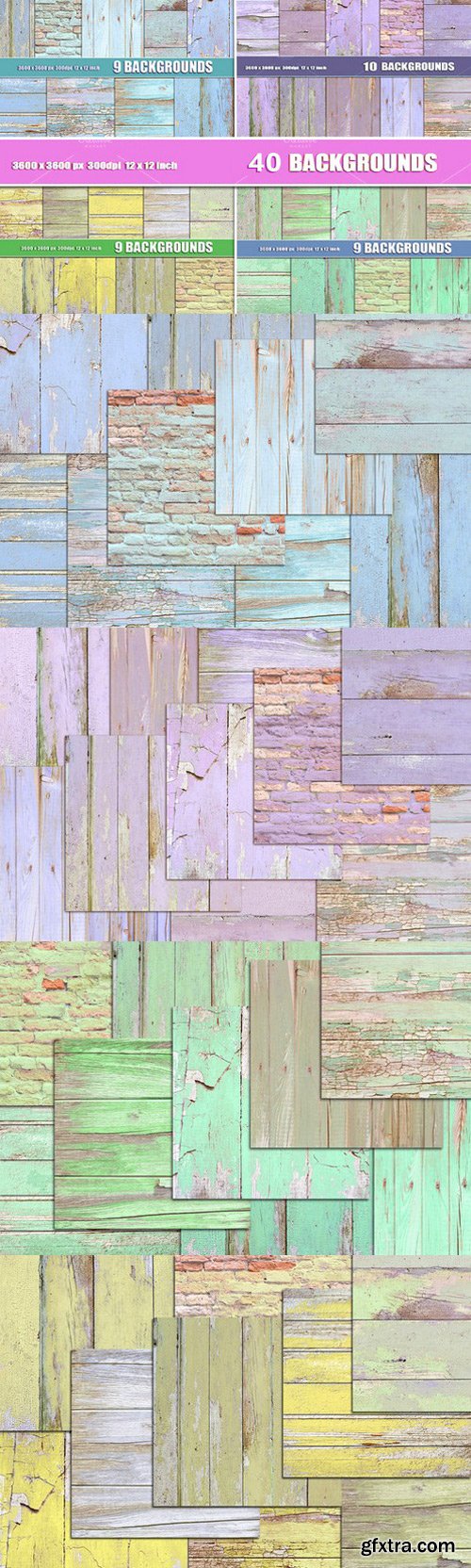 CM - 40 painted wood background textures 912038