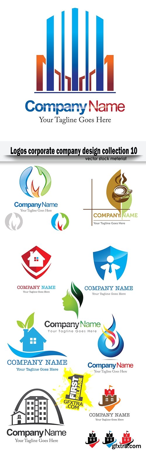 Logos corporate company design collection 10