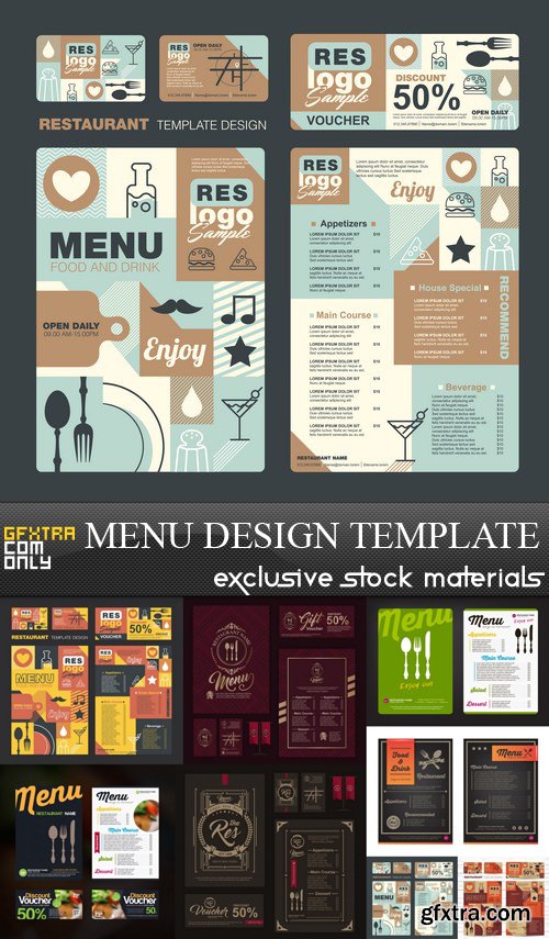 Menu Design Template - 8 EPS