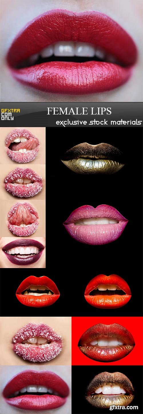 Female lips, 10 x UHQ JPEG