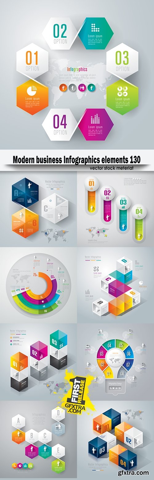 Modern business Infographics elements 130