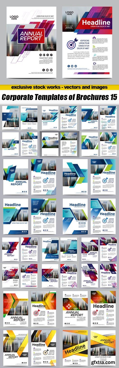 Corporate Templates of Brochures 15 - 20xEPS