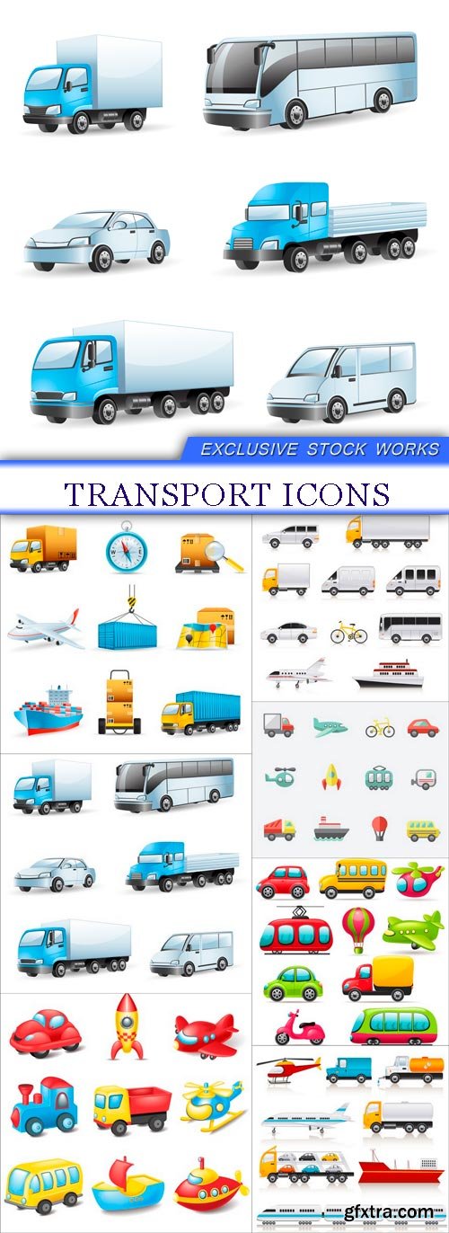 Transport icons 7X EPS