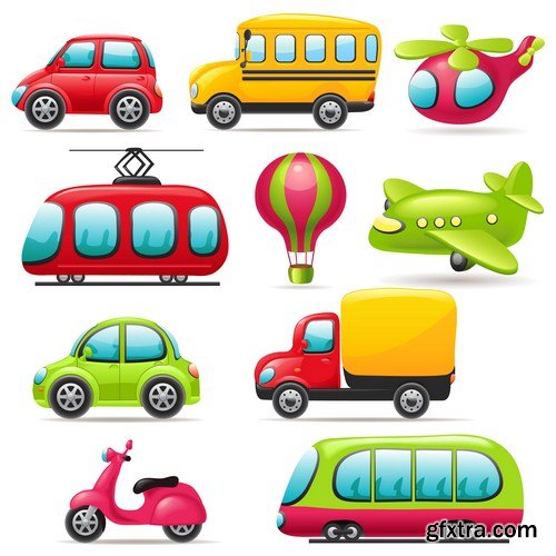 Transport icons 7X EPS