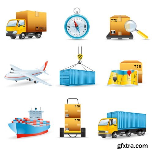 Transport icons 7X EPS