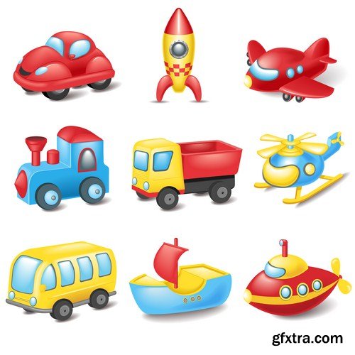 Transport icons 7X EPS