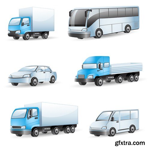 Transport icons 7X EPS