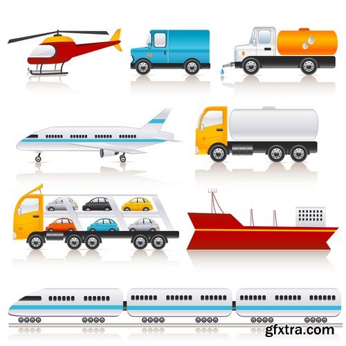 Transport icons 7X EPS