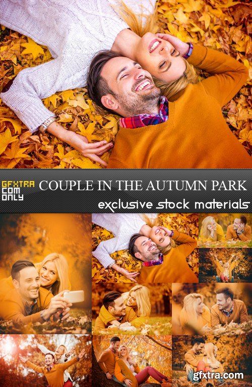 Couple in the Autumn Park - 9 UHQ JPEG