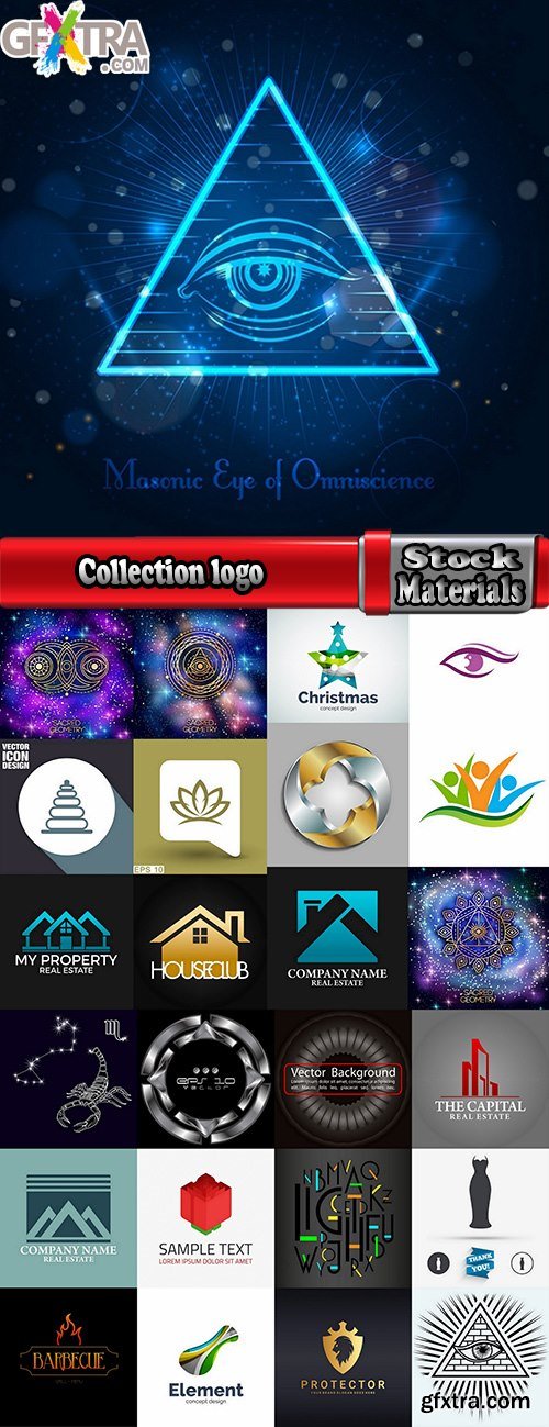 Collection logo icon web design element site 10-25 EPS