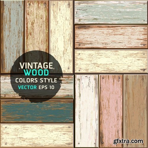 Collection of wood texture pattern background is a vector image 25 EPS