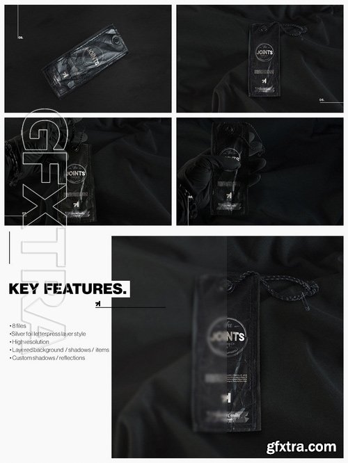 Black Edition Tag Label Mockup