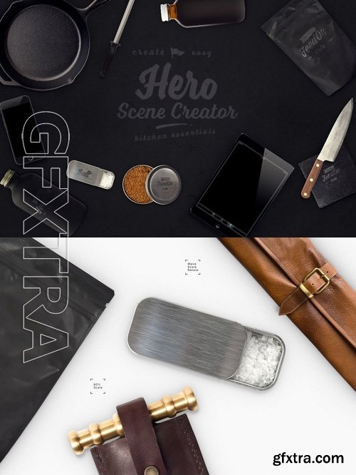 Hero Kitchen Essentials Mockup Creator