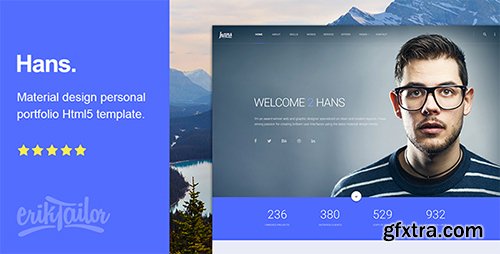 ThemeForest - Hans v1.0.0 - Material Design Personal Portfolio Html Template - 18008858