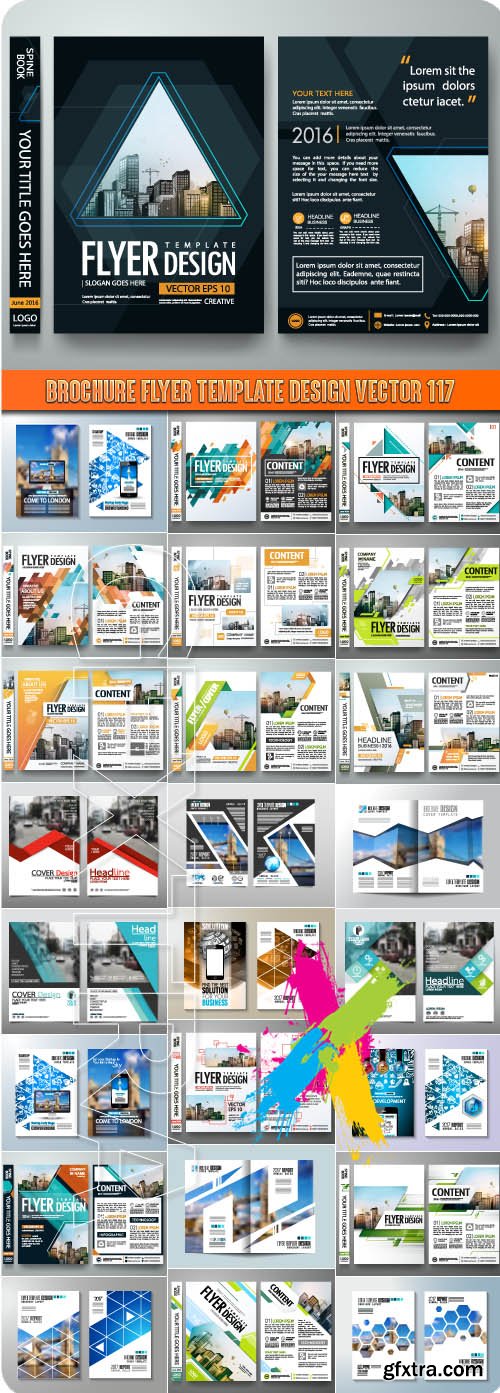 Brochure flyer template design vector 117