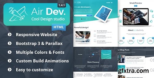 ThemeForest - Air Dev v1.4.1 - Responsive Website Template - 9177452