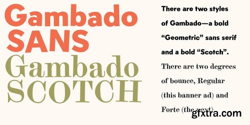 Gambado Font Family - 4 Fonts $99