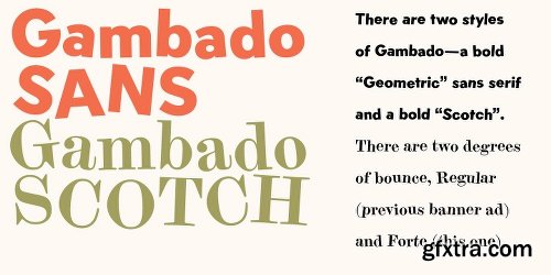 Gambado Font Family - 4 Fonts $99