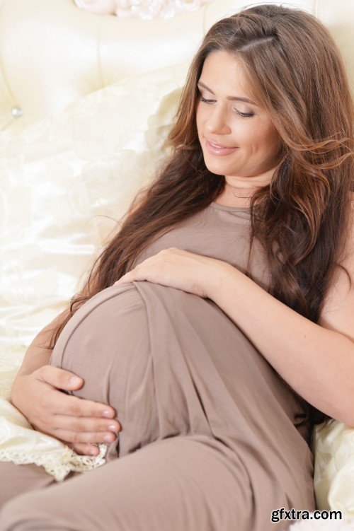 Happy smiling pregnant woman