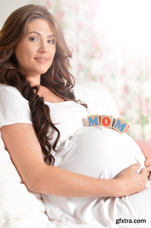 Happy smiling pregnant woman