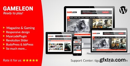 ThemeForest - Gameleon v4.6 - WordPress Magazine Arcade Theme - 3271091