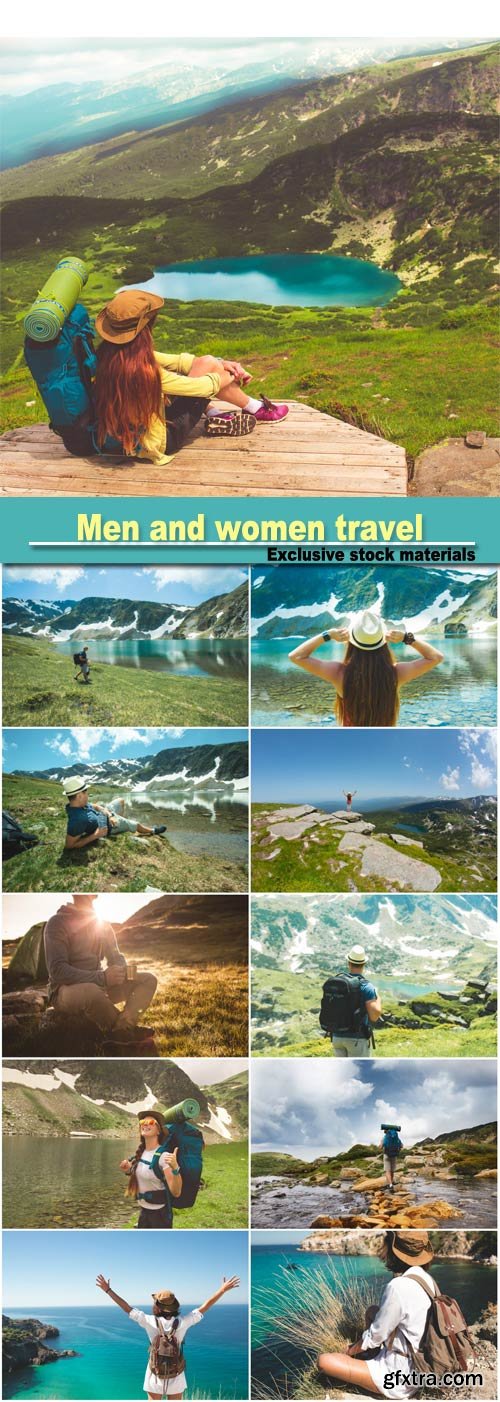 Men and women travel