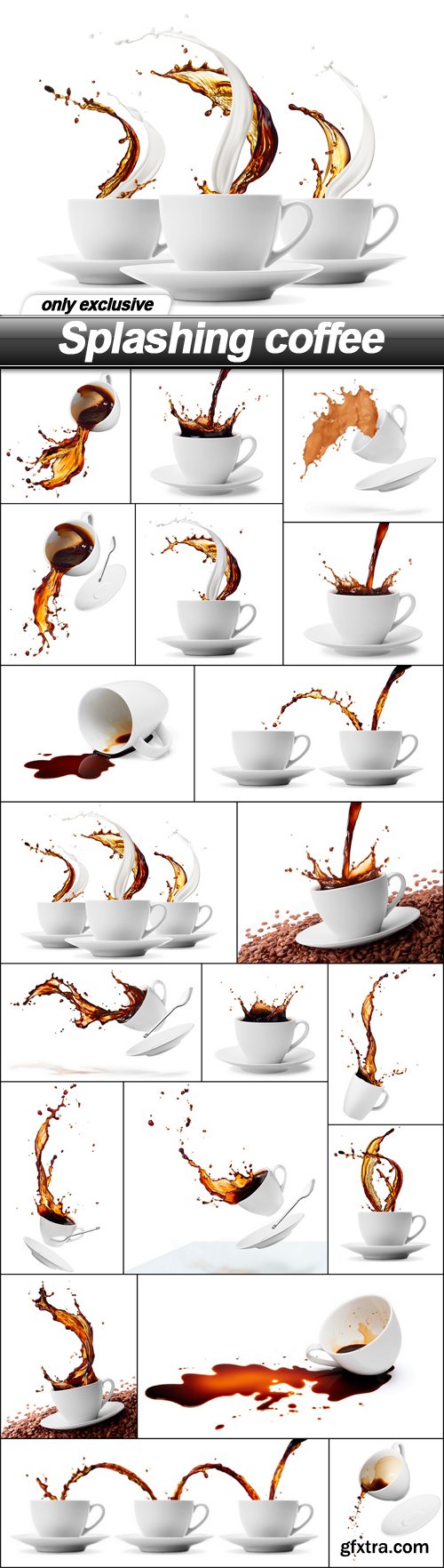 Splashing coffee - 20 UHQ JPEG