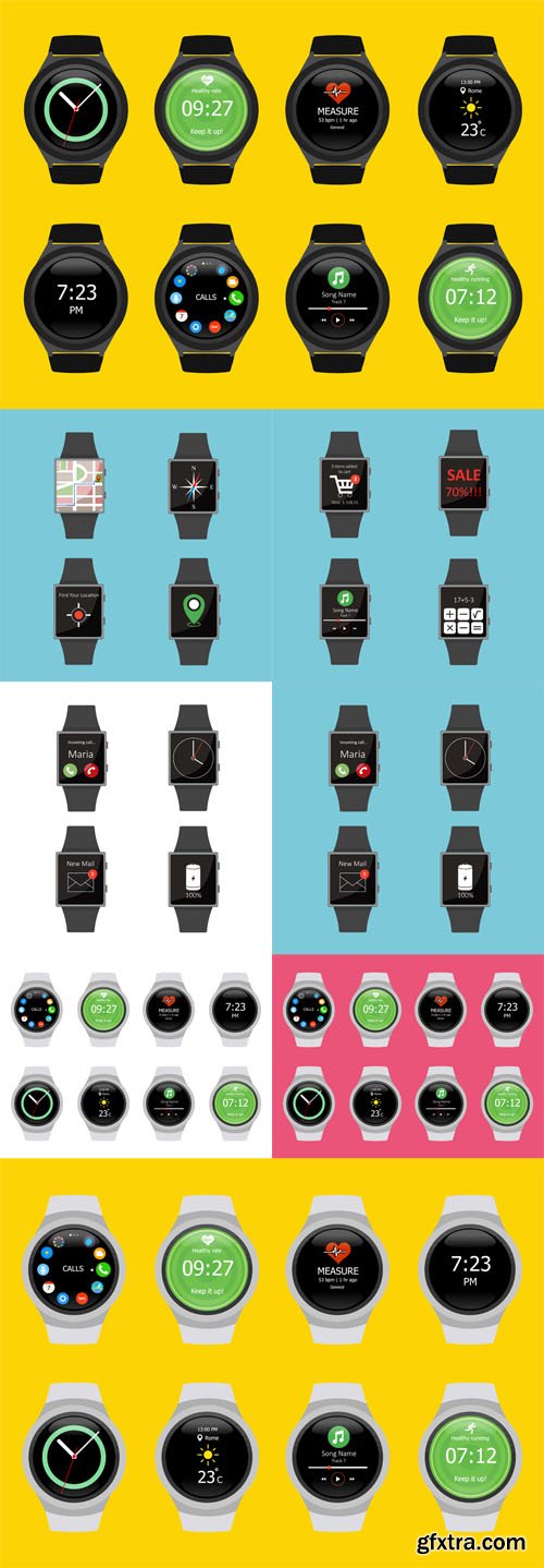 Vector Set - Smart Watches. Icon set