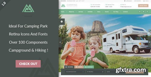 ThemeForest - Camping Village - Campground Caravan & Tent Accommodation PSD 14681499