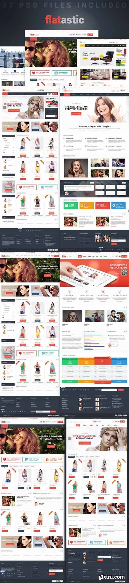 Flatastic - Versatile PSD Template