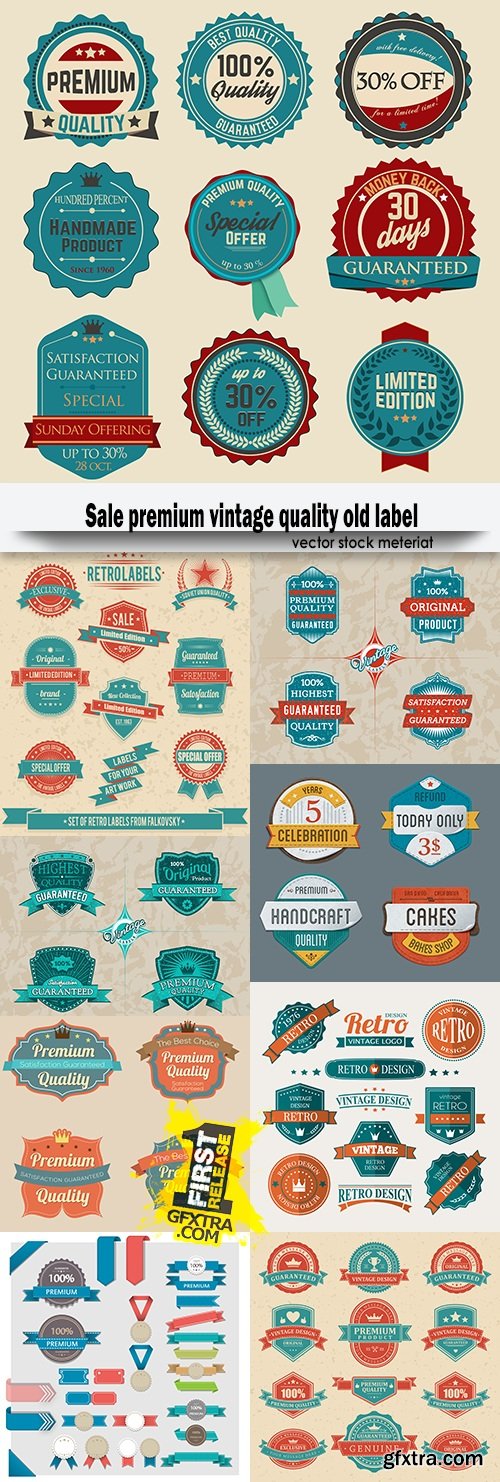 Sale premium vintage quality old label