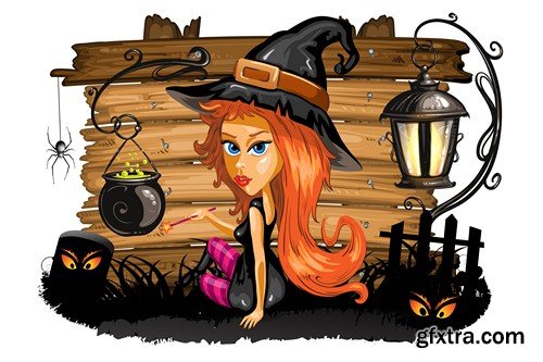 Halloween witch - 8 EPS