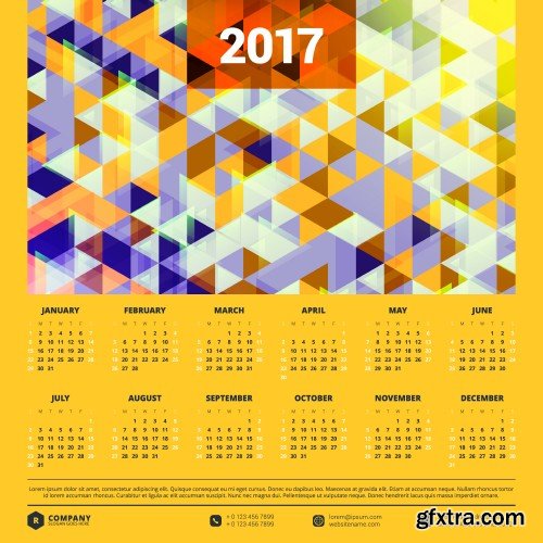 Creative New Year calendar for 2017