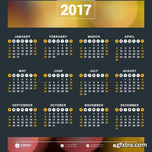 Creative New Year calendar for 2017